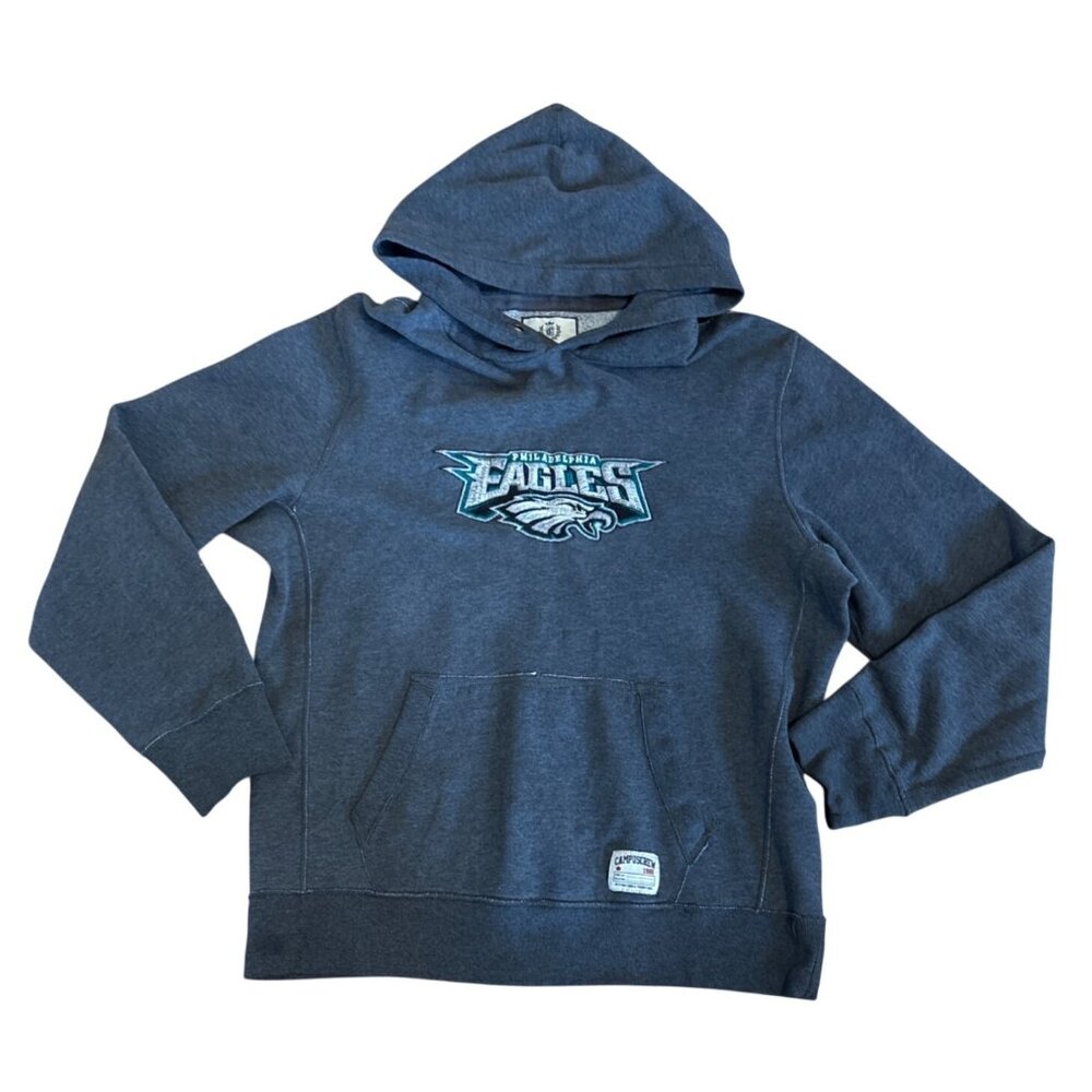 Philadelphia Eagles Hoodie XL Gray Embroidered Logo NFL Football Campus Crew